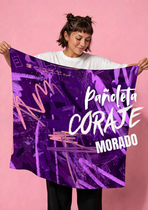 PAÑOLETA MORADA CORAJE - PREVENTA