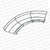 Curva Horizontal 90º Calha Aramada 150X100 3/16 GE 
