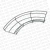 Curva Horizontal 90º Calha Aramada 300X50 3/16 GE 