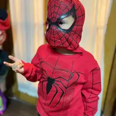 Imagen de Buzo con máscara traje Spiderman rojo