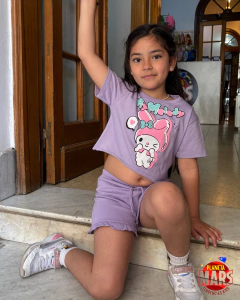 Pupera niña manga corta Melody lila - tienda online