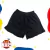 Short nena algodón liso negro con volados