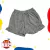 Short nena algodón liso gris con volados