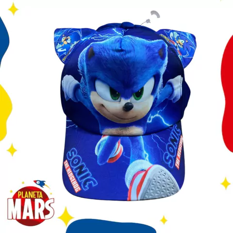 Gorra orejitas Sonic (corriendo)