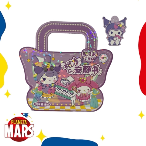 Valija Libro magnético con stickers magnéticos crea escena Kuromi Melody