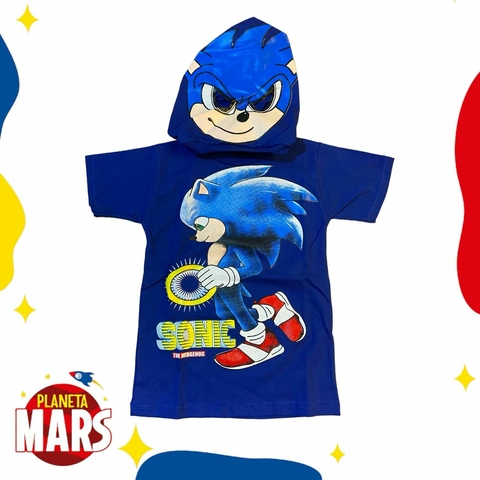 Remera con máscara Sonic (letras)