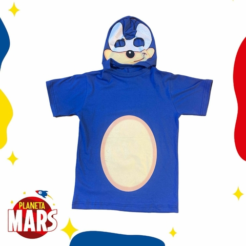 Remera con máscara Sonic (traje)