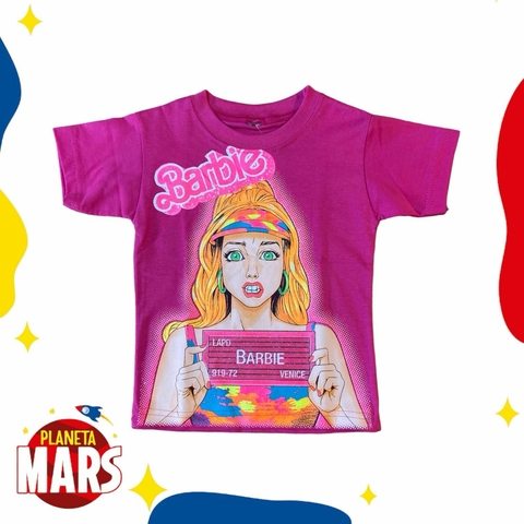 Remera reflectiva Barbie (letras)