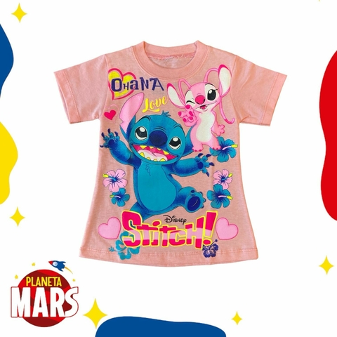 Remera reflectiva Stitch y Angel