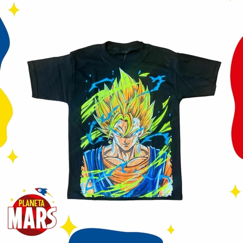Remera reflectiva Dragon Ball (rayos)