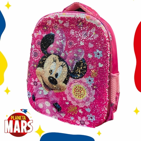 Mochila jardín Minnie con lentejuelas reversibles