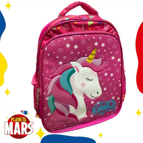 Mochila primaria Unicornio (2 cierres)