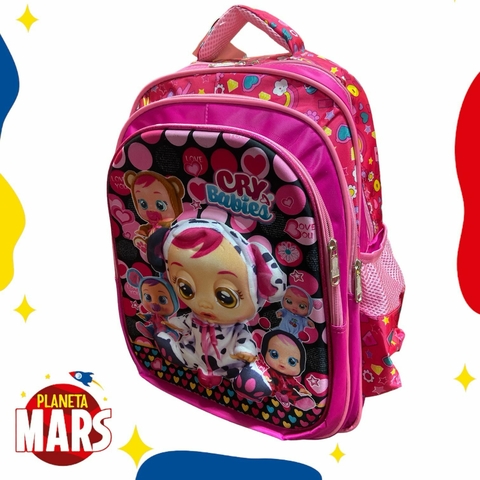 Mochila primaria 3D Bebés Llorones (3 cierres)