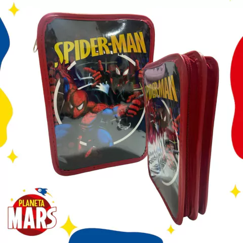 Cartuchera 2 pisos Spiderman (plastificada)
