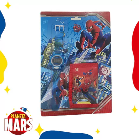 Set billetera + reloj Spiderman