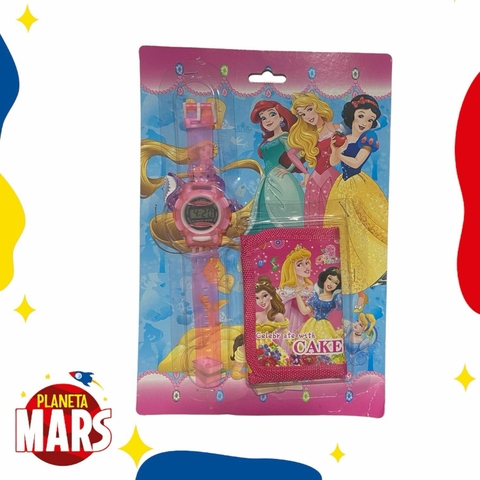 Set billetera + reloj Princesas (cake)