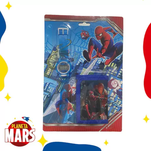 Set billetera + reloj Spiderman