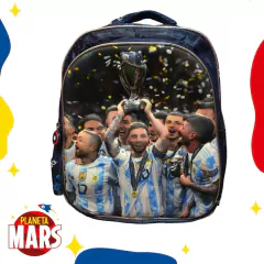 Mochila primaria 3D Messi (2 cierres)