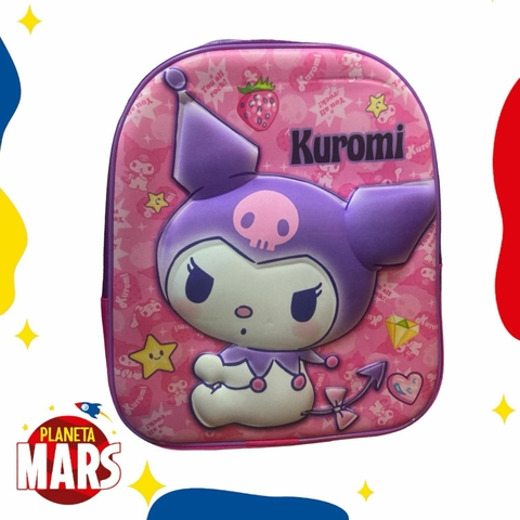 Mochila jardín 3D simple Kuromi (1 cierre)