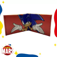Billetera de ecocuero Sonic (fondo rojo) - comprar online