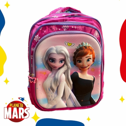 Mochila primaria 3D Frozen (3 cierres)
