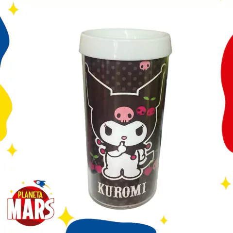 Vaso común Kuromi (lunares)