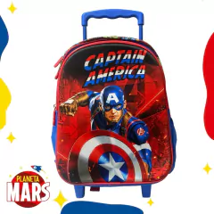 Mochila con carrito 14pl Capitán América