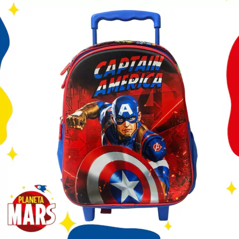 Mochila con carrito 14pl Capitán América