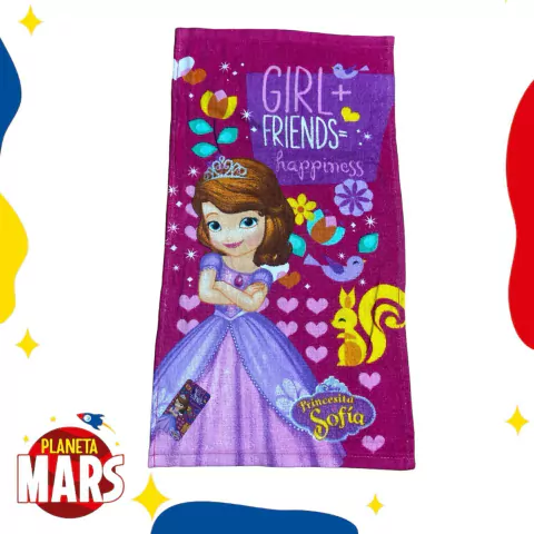 Toalla de mano princesita Sofía (corazones)