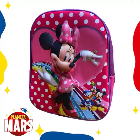 Mochila 3D jardín simple Minnie (1 cierre)