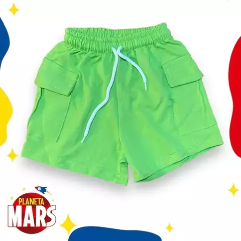 Short algodón cargo nena Verde