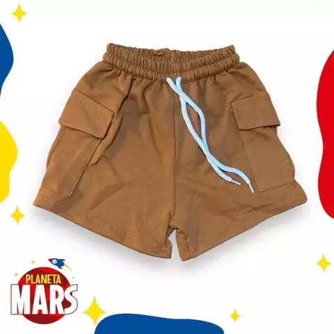 Short algodón cargo nena Marrón