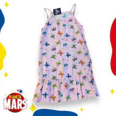 Vestido fibrana mariposa