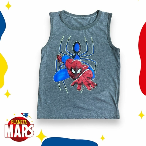 Musculosa premium Spiderman (araña fondo)
