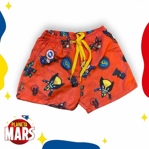 Short de baño Avengers (fondo rojo)