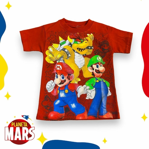 Remera común Mario Bros