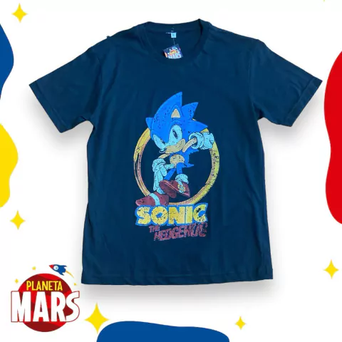 Remera adulto Sonic (letras)