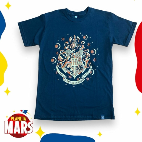 Remera adulto Harry Potter Hogwarts (Dorado)