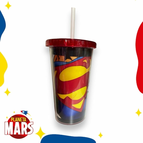 Vaso con sorbete Superman (logo)