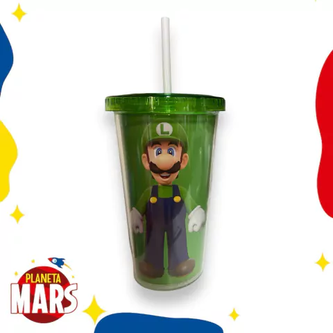 Vaso con sorbete Luigi Mario Bros