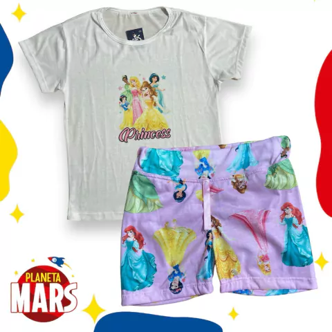 Pijama sublimado niño verano Princesas