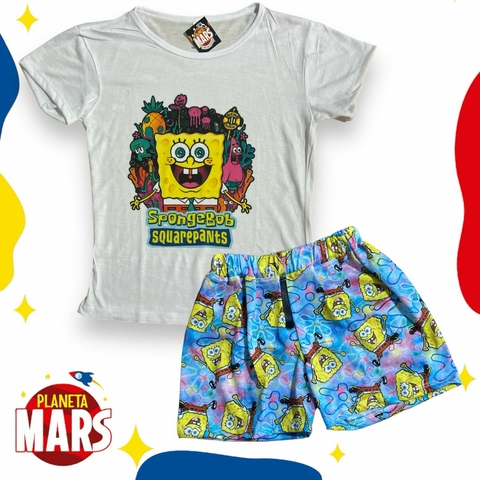 Pijama sublimado niño verano Bob Esponja (letras)