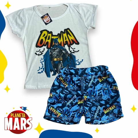 Pijama sublimado niño verano Batman (letras)