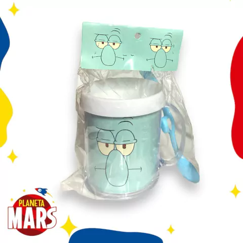 Taza con cuchara Calamardo Bob Esponja