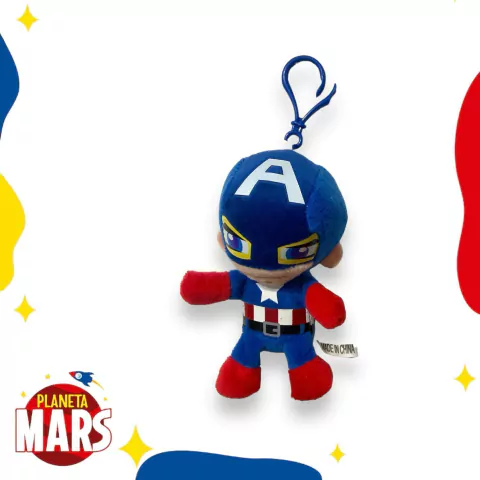 Llavero de peluche chico Capitán América
