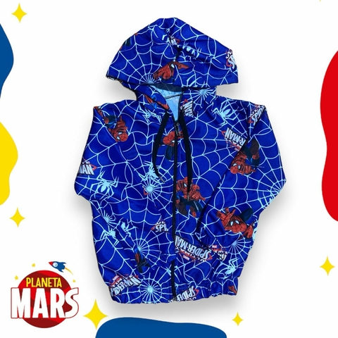 Campera de microfibra Spiderman (tela araña)