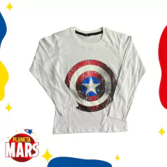 Camiseta premium Capitan América (doble estampa)