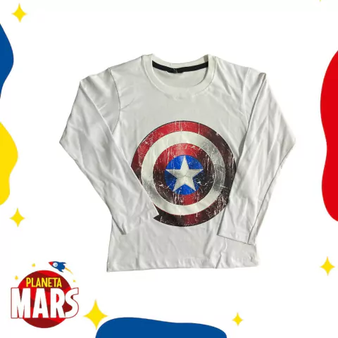 Camiseta premium Capitan América (doble estampa)