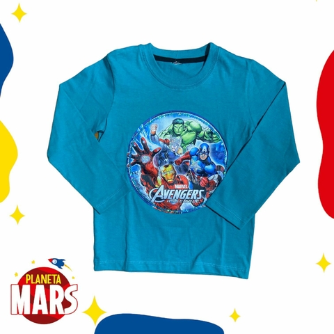 Camiseta con luz Avengers (letras)