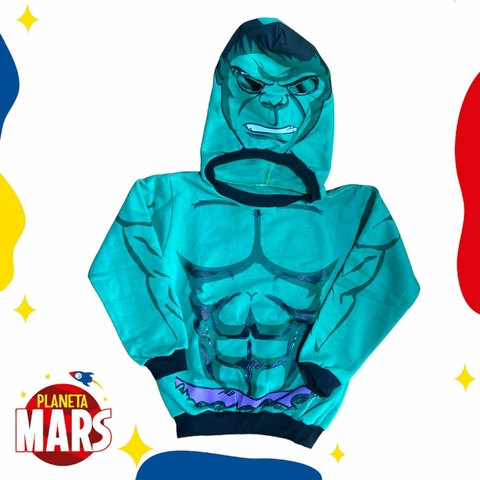 Buzo con máscara traje Hulk